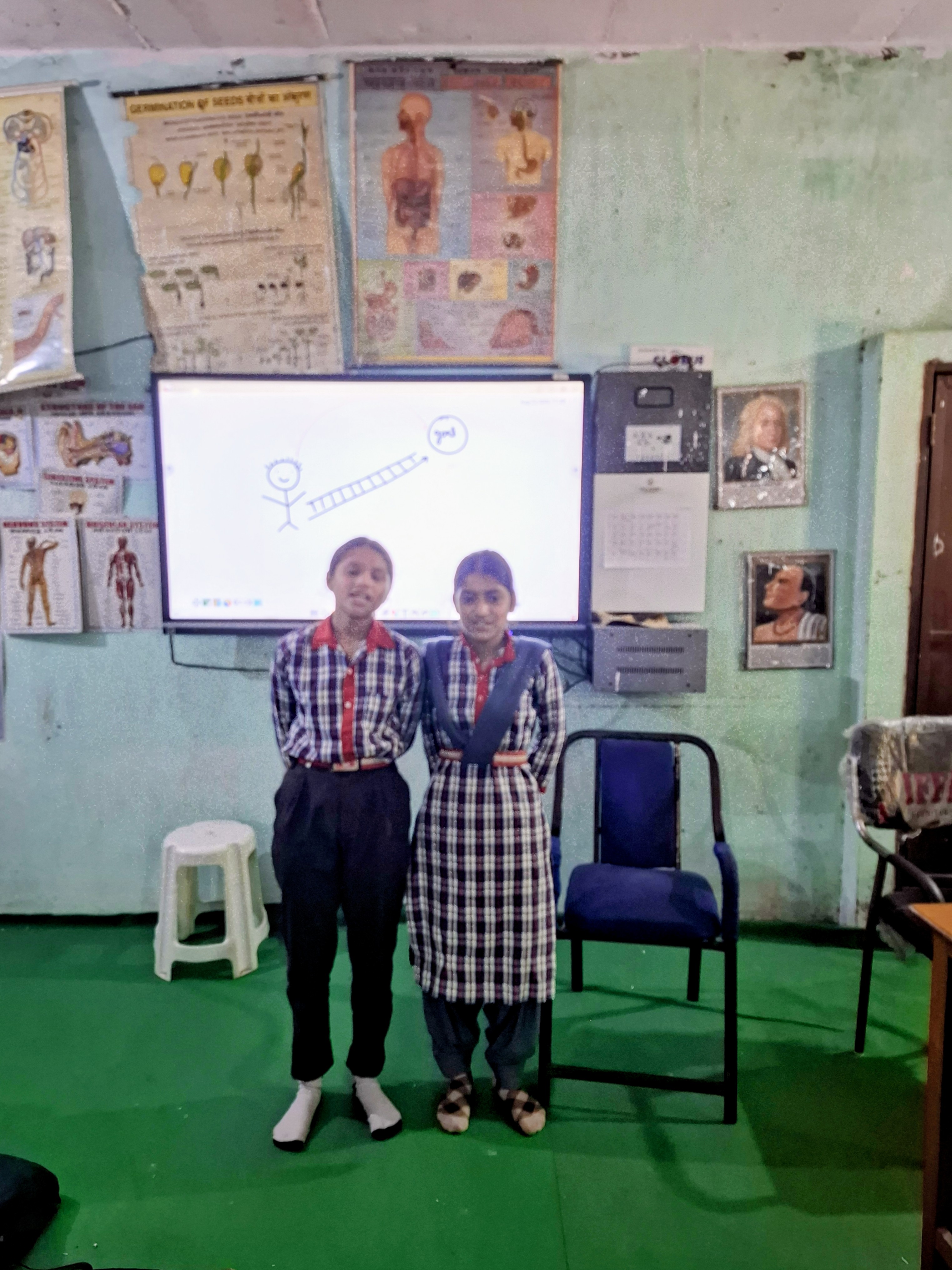 Students participating in a self-introduction activity
